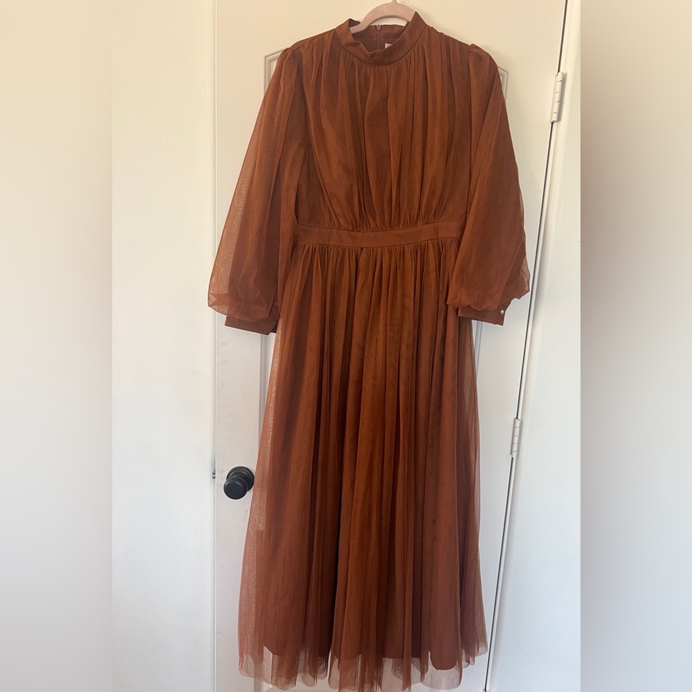 Dainty Jewells Warm Rust Orange Maxi Dress